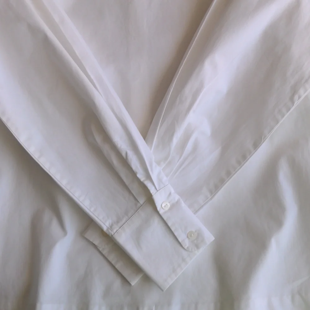 And Other Stories Poplin Collarless Shirt - Picture 6 of 9